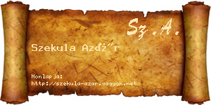 Szekula Azár névjegykártya